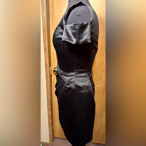 Bebe black off shoulder wrap mini dress size small - Picture 8 of 16